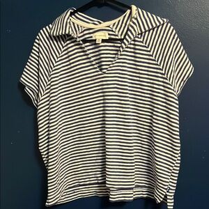 Free Assembly Striped Collared Shirt